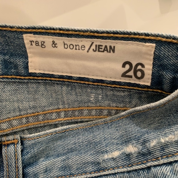 Rag & Bone Low Rise Distressed Boyfriend Jeans - Picture 4 of 7